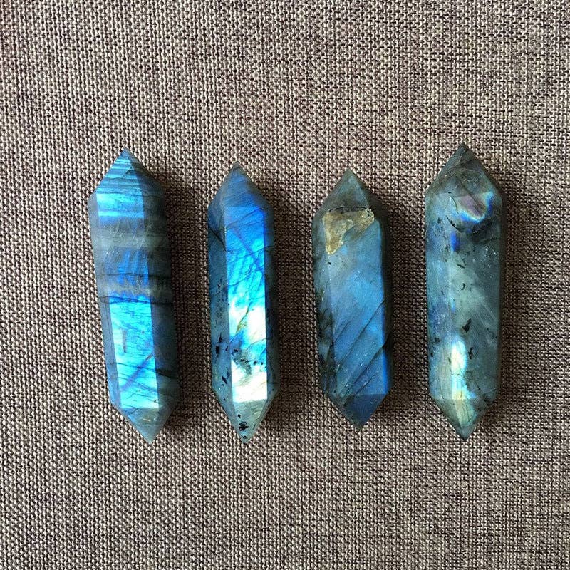 Double Terminated Point Labradorite Crystal