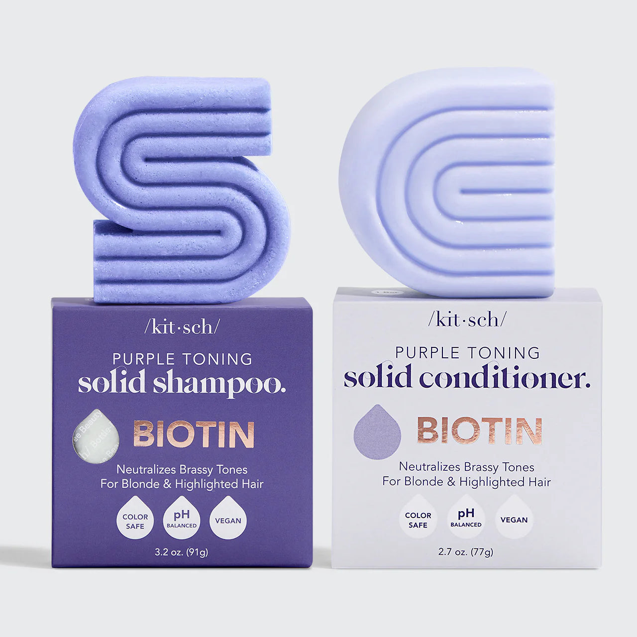 Purple Toning Solid Shampoo Bar for Color Treated & Grey Hair