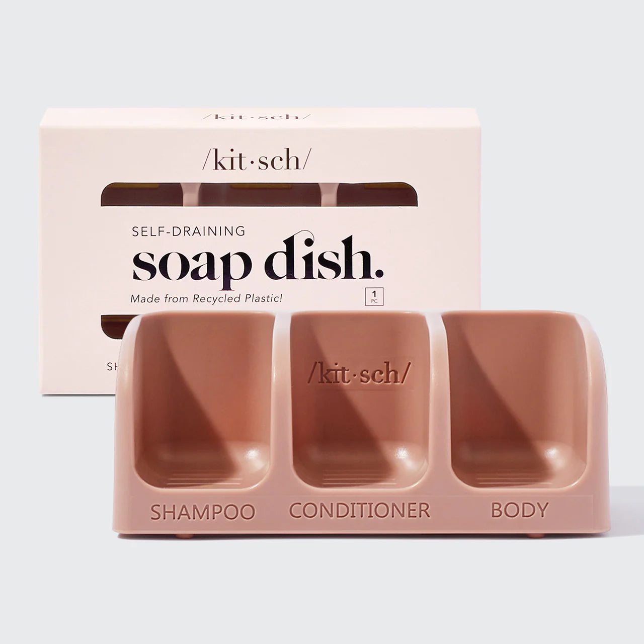Self-Draining Soap Dish - Black