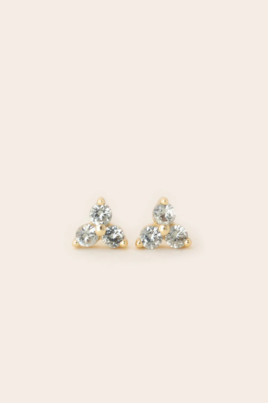 August Birthstone Stud Earrings - Gold / Peridot