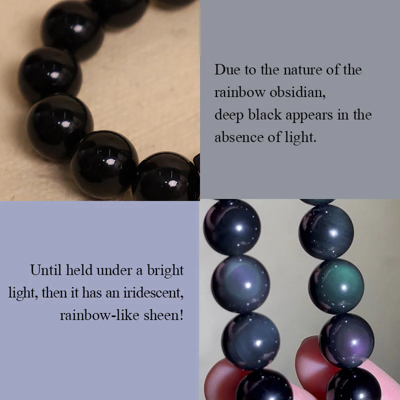 Natural Rainbow Obsidian - Positive Transformation Bracelet