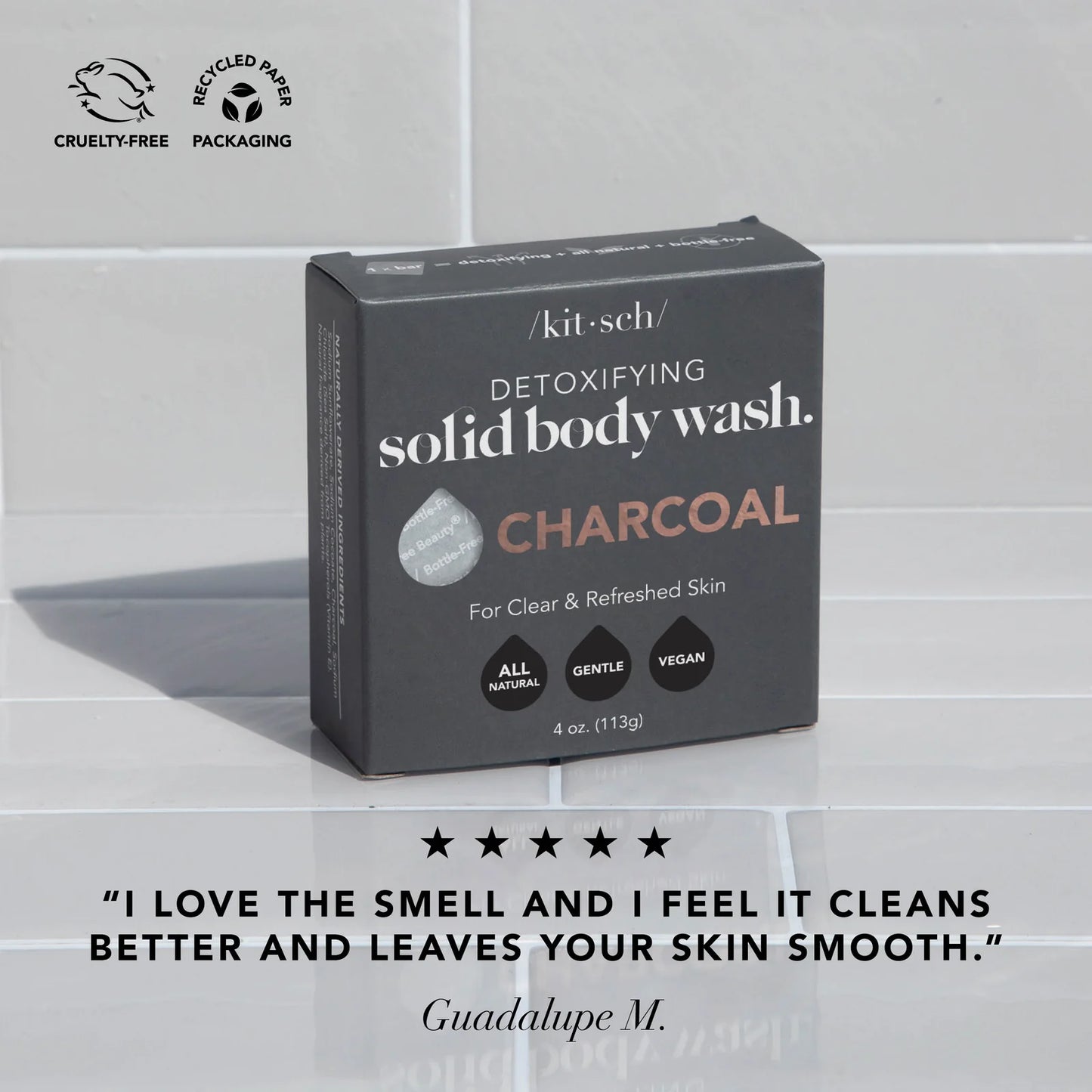 Charcoal Detoxifying Solid Body Wash Bar