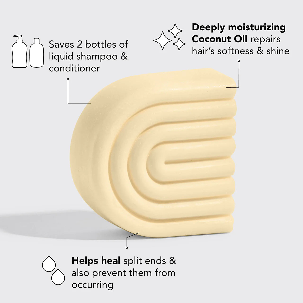 Coconut Oil Deep Moisturizing Solid Conditioner Bar