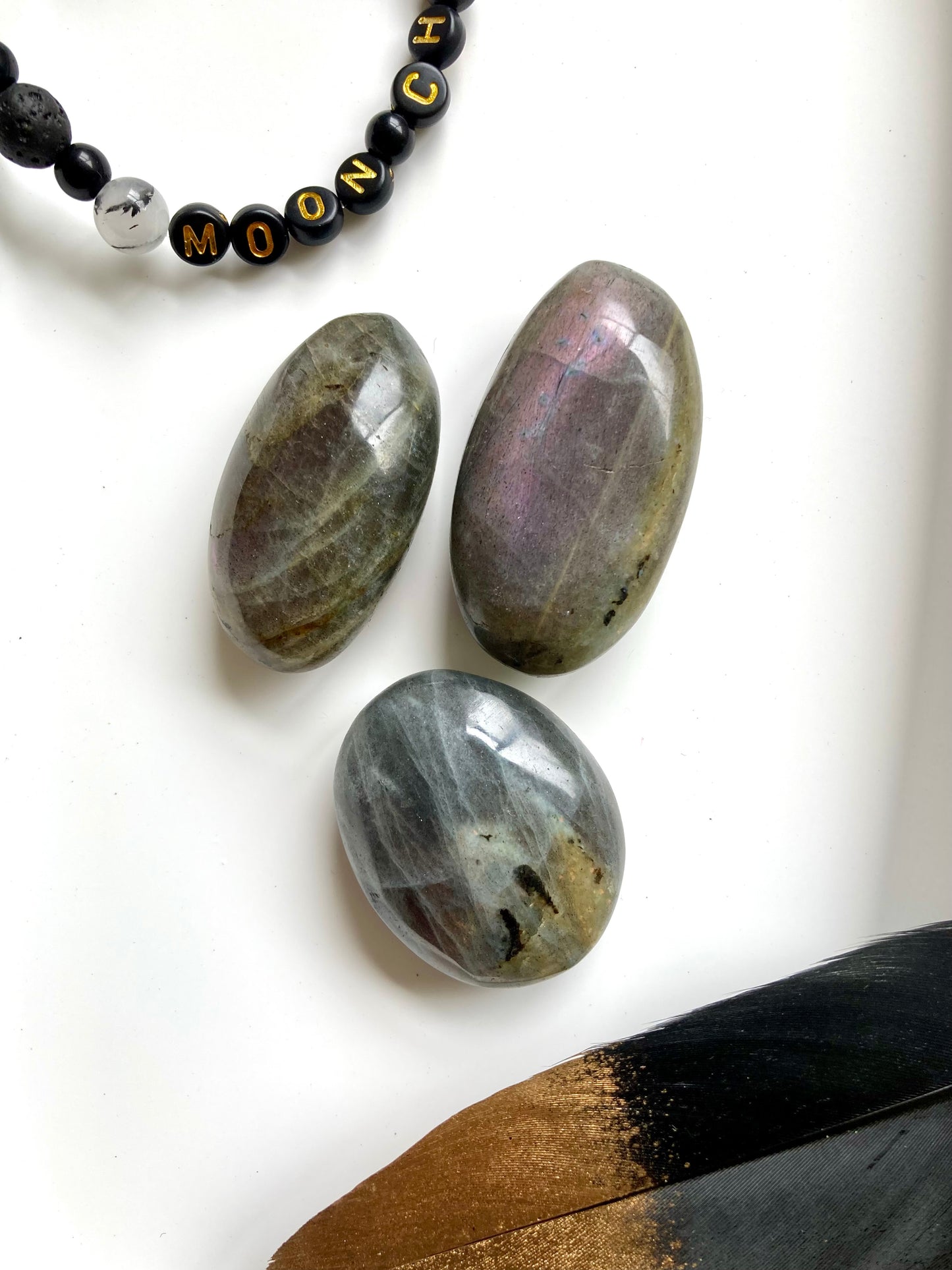 Labradorite (Purple Flash) Tumbled Stones - Medium