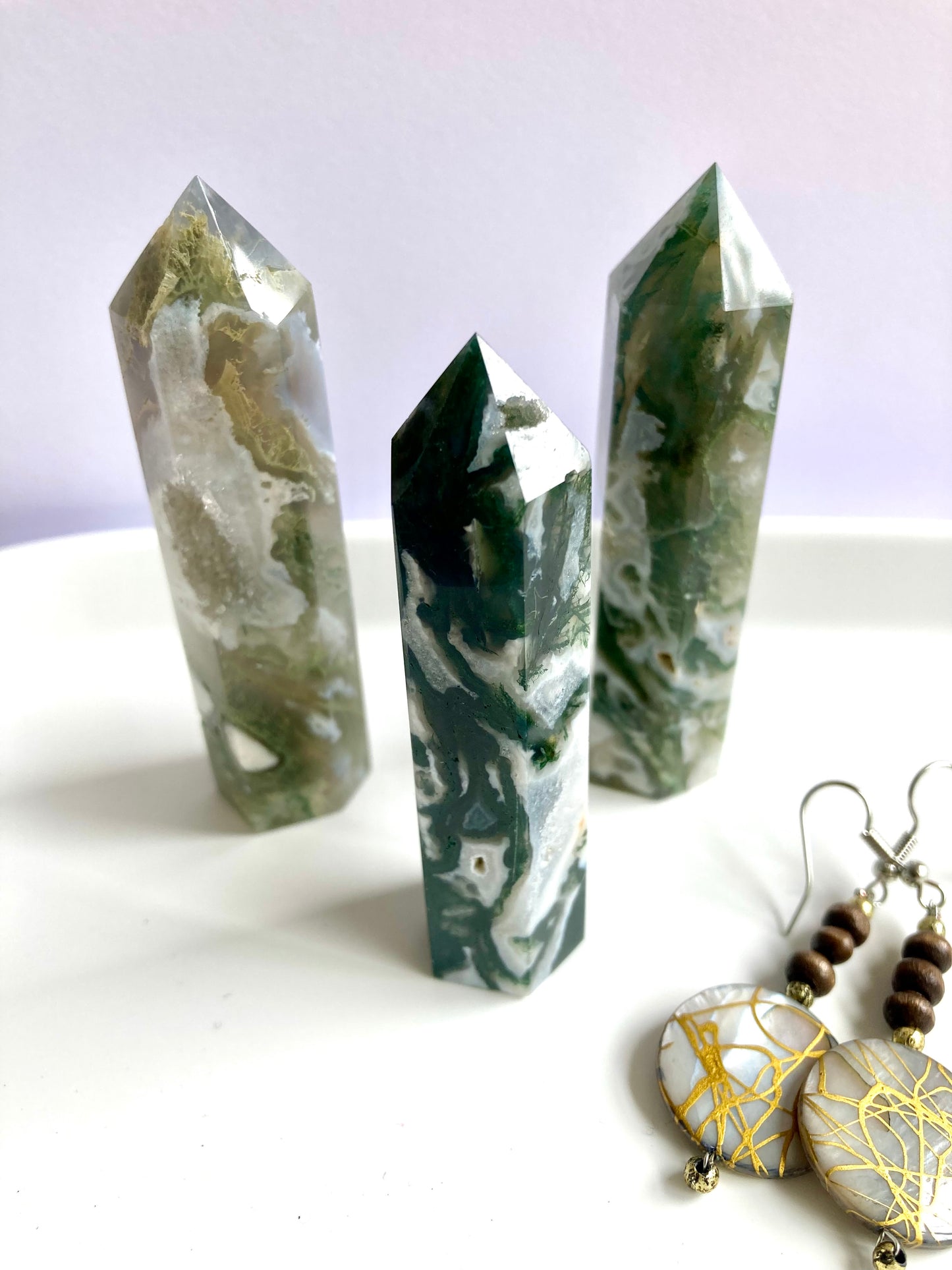 Natural Banded Agate Tower