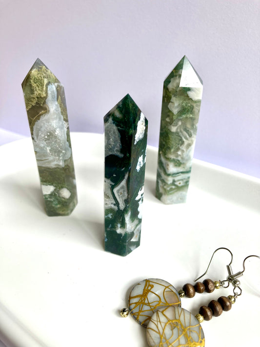 Natural Banded Agate Tower