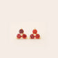 January Birthstone Stud Earrings - Gold / Garnet