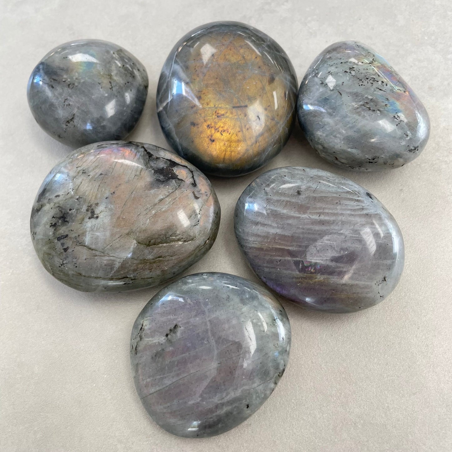 Labradorite (Purple Flash) Palm Stones