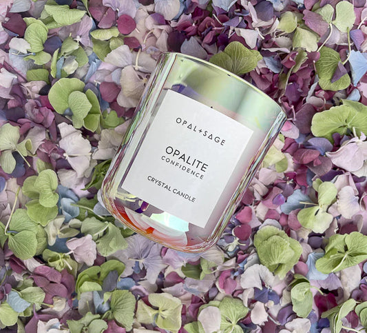 Opalite Dream Crystal Candle