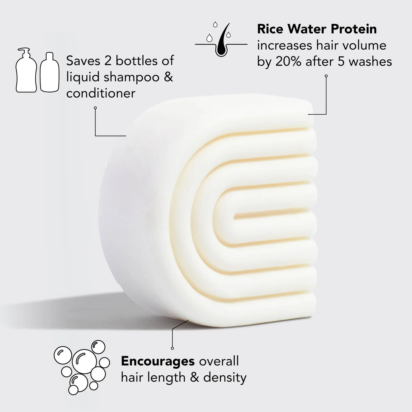 Rice Water Protein Solid Conditioner Bar for Hair Growth