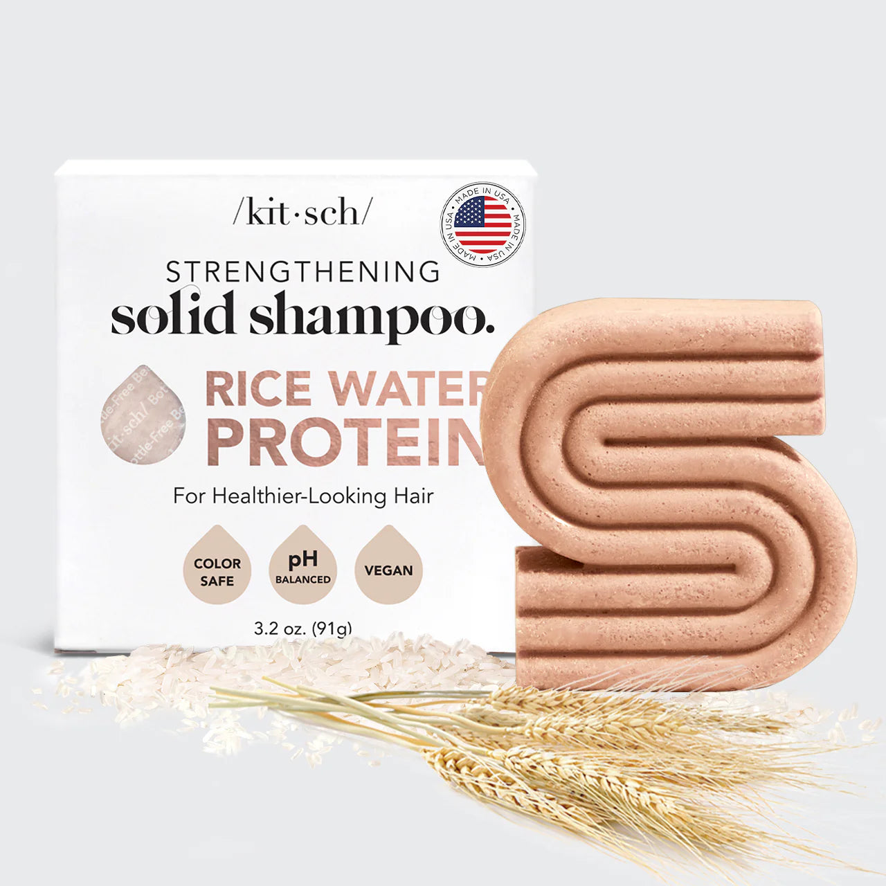 Rice Water Protein Solid Shampoo Bar for Hair Growth