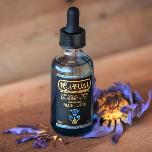 Ritual Oils - 100% Pure Cold-Pressed Moringa Oil Infused with Blue Lotus