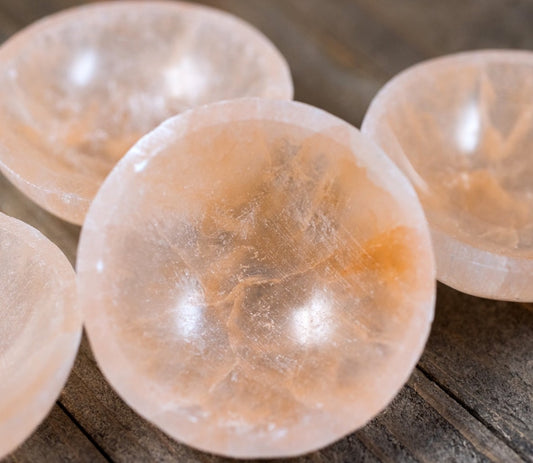 Orange Selenite Crystal Charging Bowl (Small)