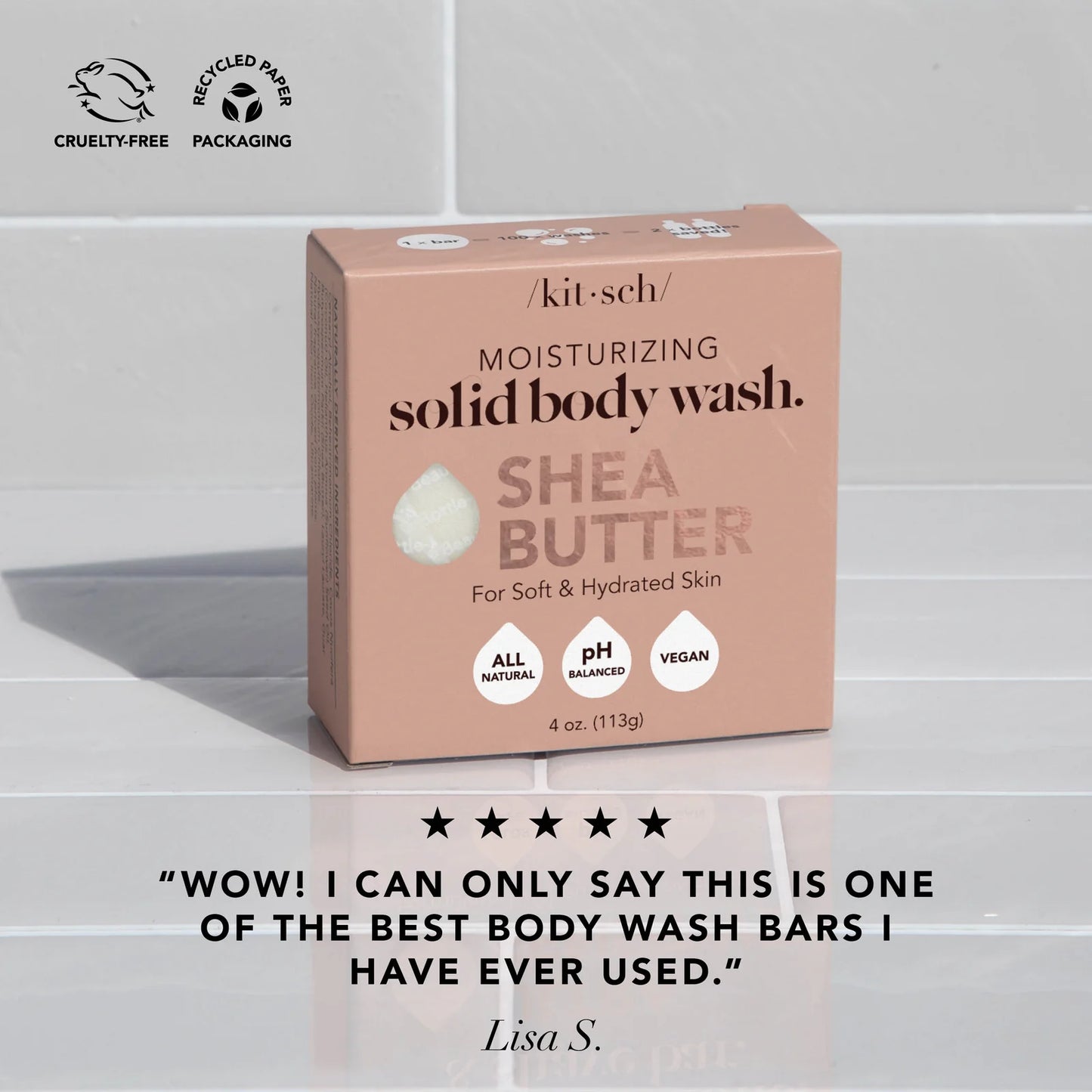 Shea Butter Moisturizing Solid Body Wash Bar