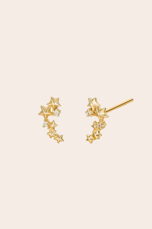 Among The Stars Climber Earrings - Gold