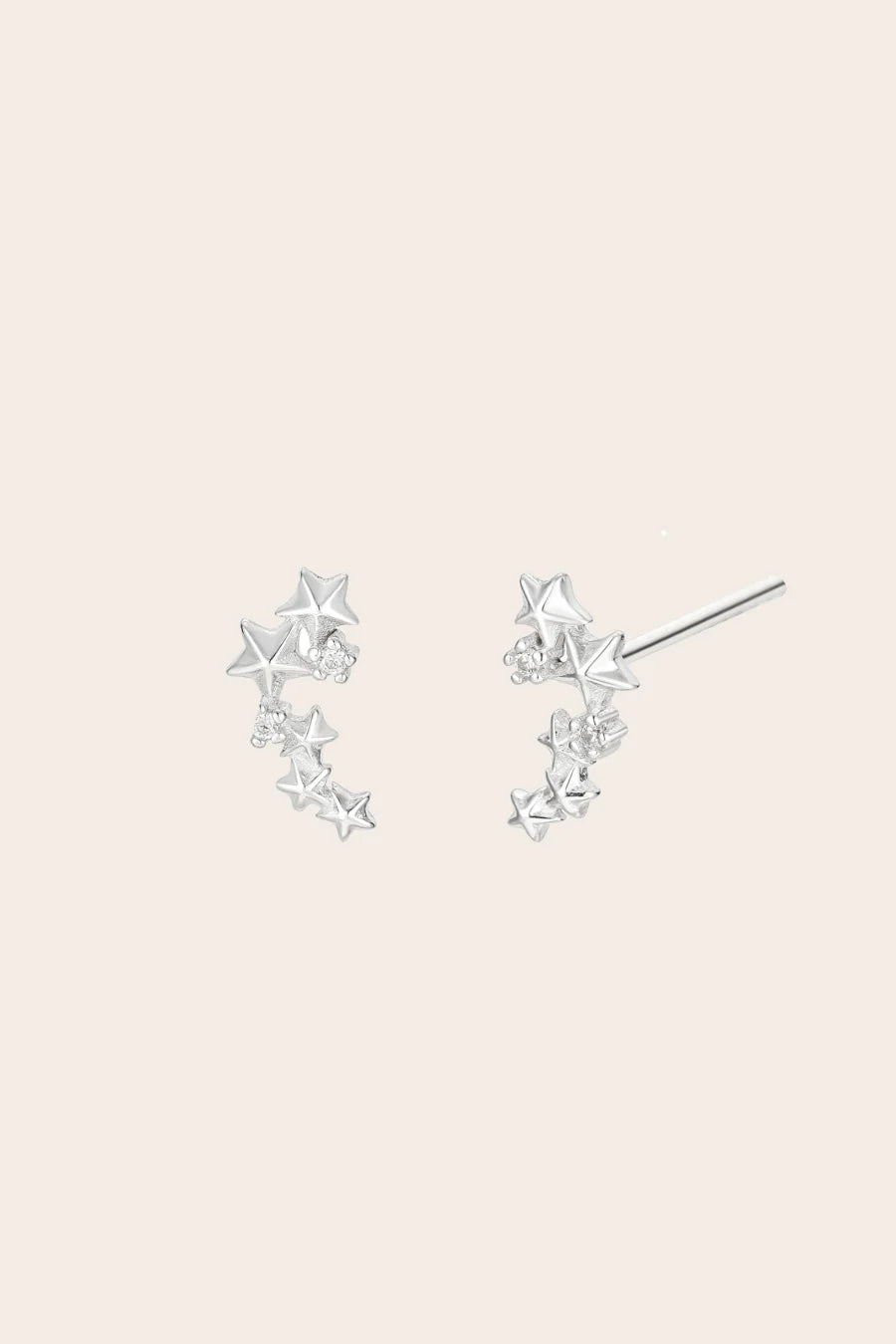 Among The Stars Climber Earrings - Silver