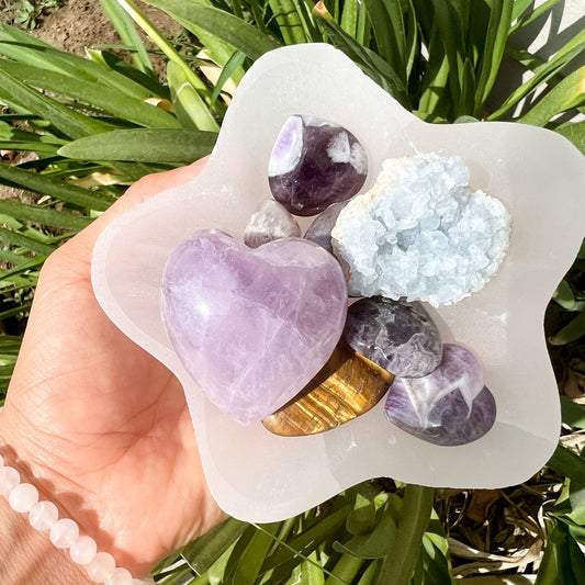 Selenite Crystal Charging Star Bowl