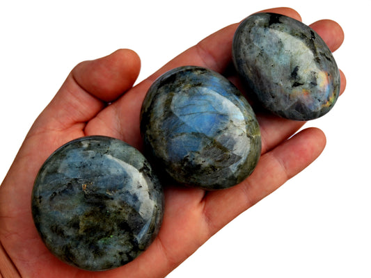 Labradorite Palm Stones - Large